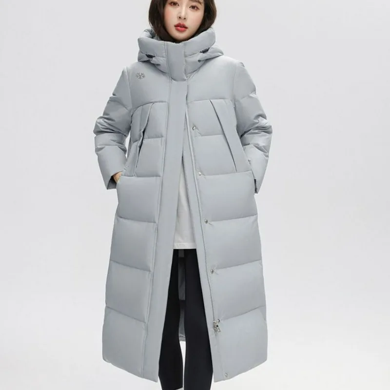 2023 New Women Down Jacket Winter Coat Mid Length Version Parkas Slim Fit  Thick Warm Outwear Hooded Leisure Time Overcoat down jacket men mid length coat 2023 winter new hooded thick warm jacket korean leisure trendy all matching outerwear overcoat