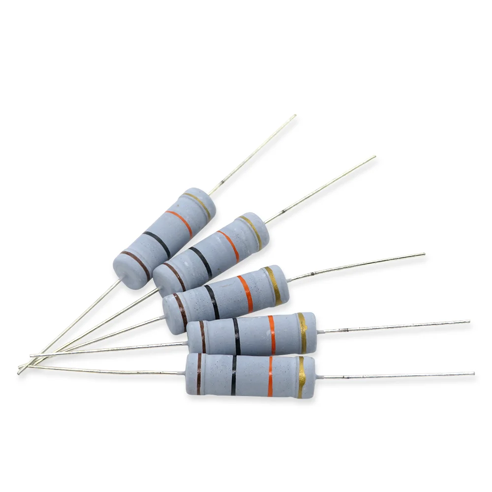 10pcs 5W Carbon Film resistor 5% 1R ~ 1M Ohm carbon film resistor