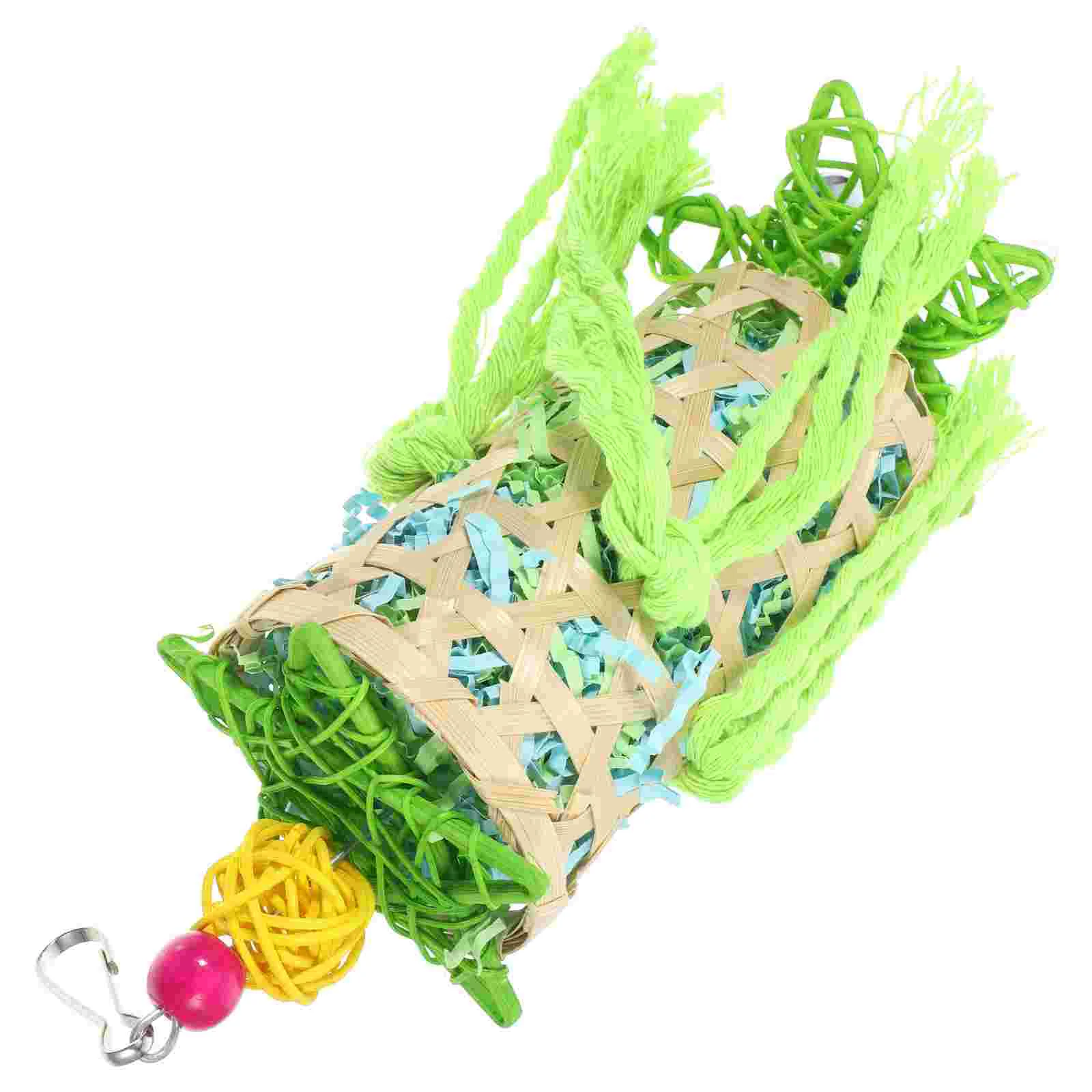 

Parrot Chew Toy Bird Cage Biting Small Toys Wood Pet Accessory Foraging Hanging Wooden
