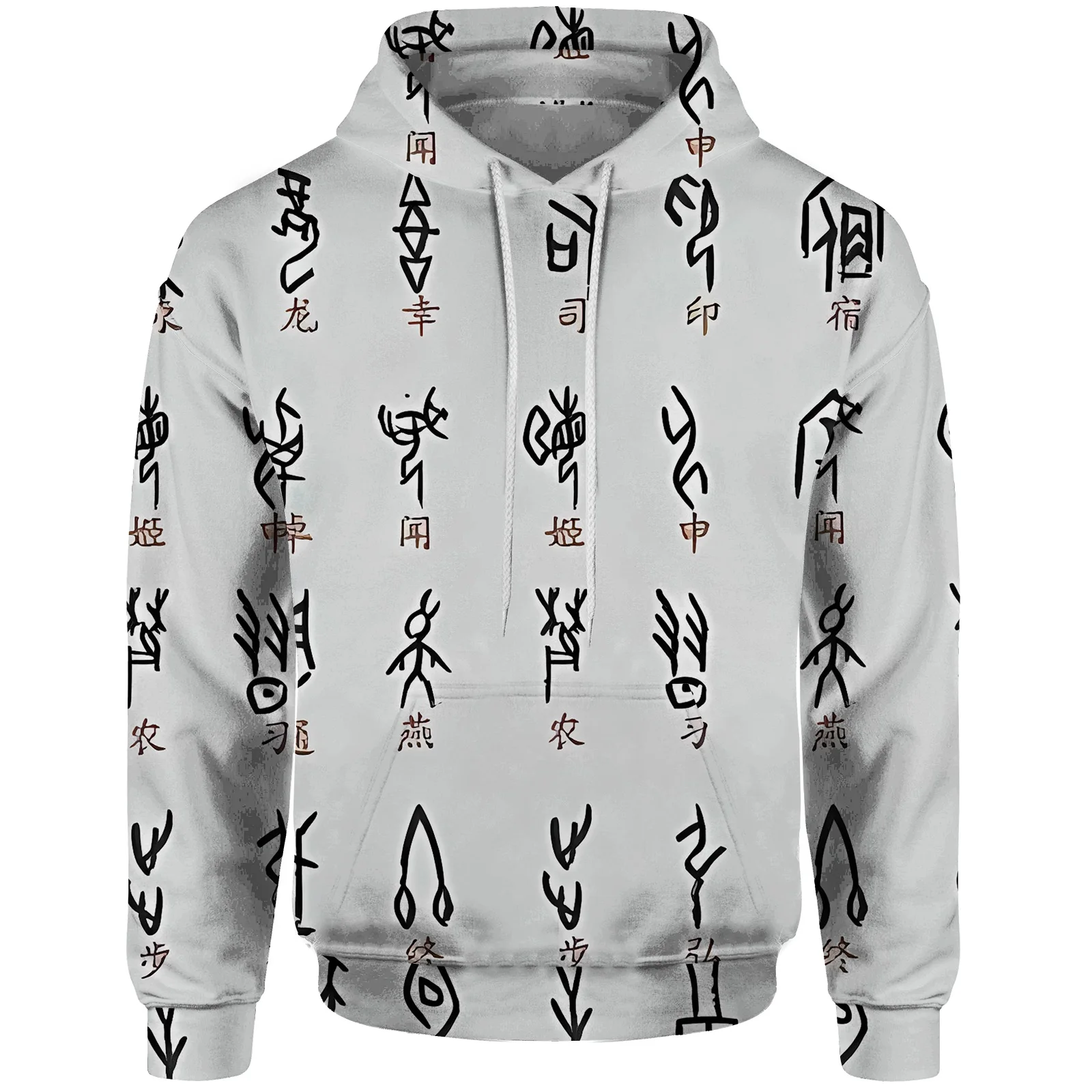 thumbnail image 1 of Ropa de otoño para hombre, sudaderas cómodas y con movimiento para hombre, sudadera con capucha con estampado de caracteres chinos a la moda, 1 of 4