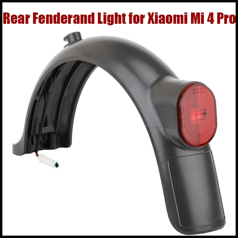 

Rear Mudguard Fender With Brake Tail light for Xiaomi 4 Pro Electric Scooter With Hook Lock Black Wing Taillight Accessories
