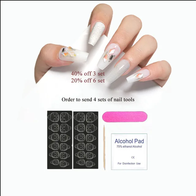 Short-Nails-Set-Press-On-Handmade-Professional-Nails-3D-Heart-Designs-Charms-Artificial-Nails-For-Teens jpg