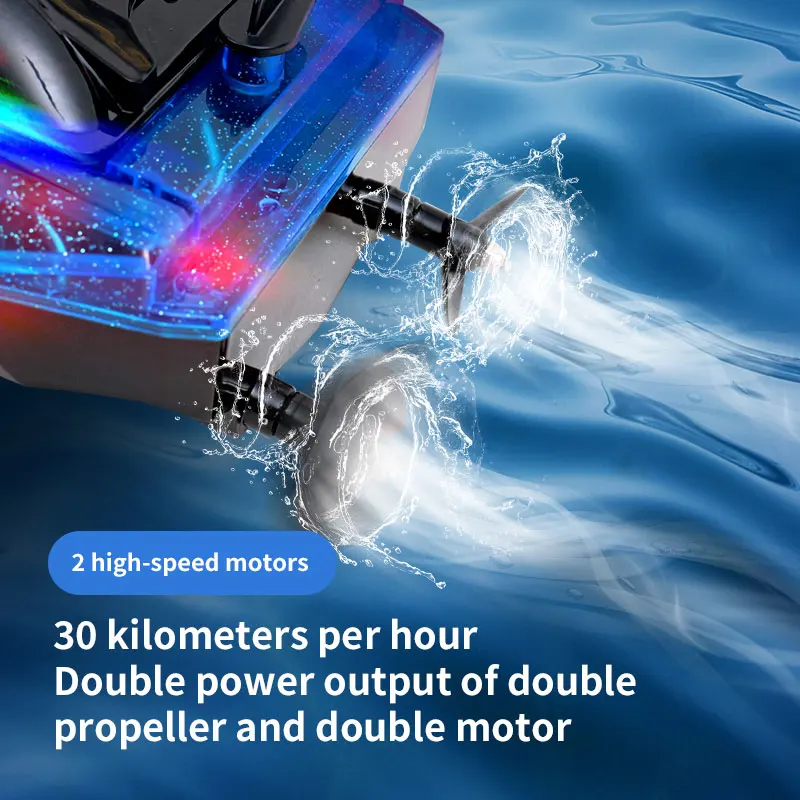 RC Speedboat Boat 30 KM/H High Horsepower Electric Speed Racing Speedboat 42cm Speedship Outdoor Boats Toys For Boys 2
