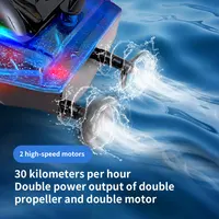 RC Speedboat Boat 30 KM/H High Horsepower Electric Speed Racing Speedboat 42cm Speedship Outdoor Boats Toys For Boys 2