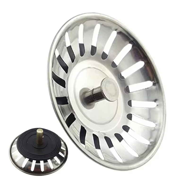 Sink Strainer Kitchen Sink Sewer Basin Drain Stopper Stainless Steel Sink Waste Plug Filter Anti-clog Floor Drain Kitchen Accessories