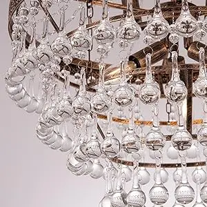 antique bronze crystal chandelier
