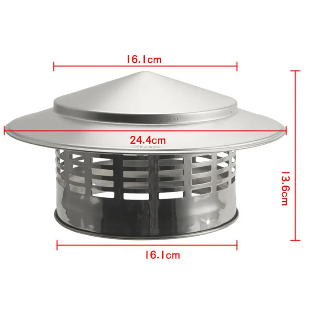 110/160mm Chimney Pot Roof Cowl Metal Top Hat Flue Rain Cap Ducting Pipe Wood Burner Stover Chimney Cover Air Vent chimney liner pipe