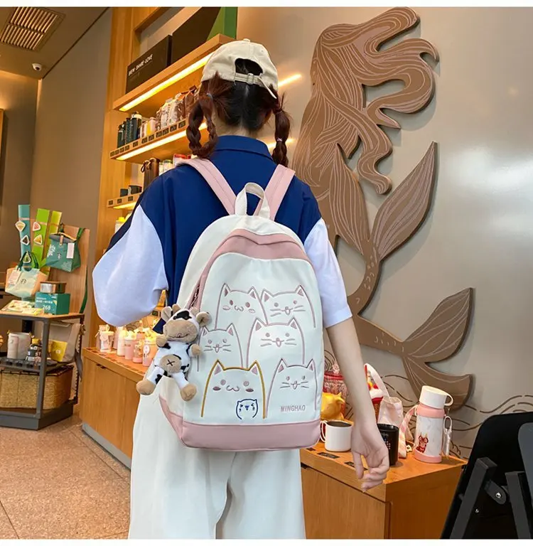 Kawaii Korea Style Cats Pastel Backpack - Limited Edition