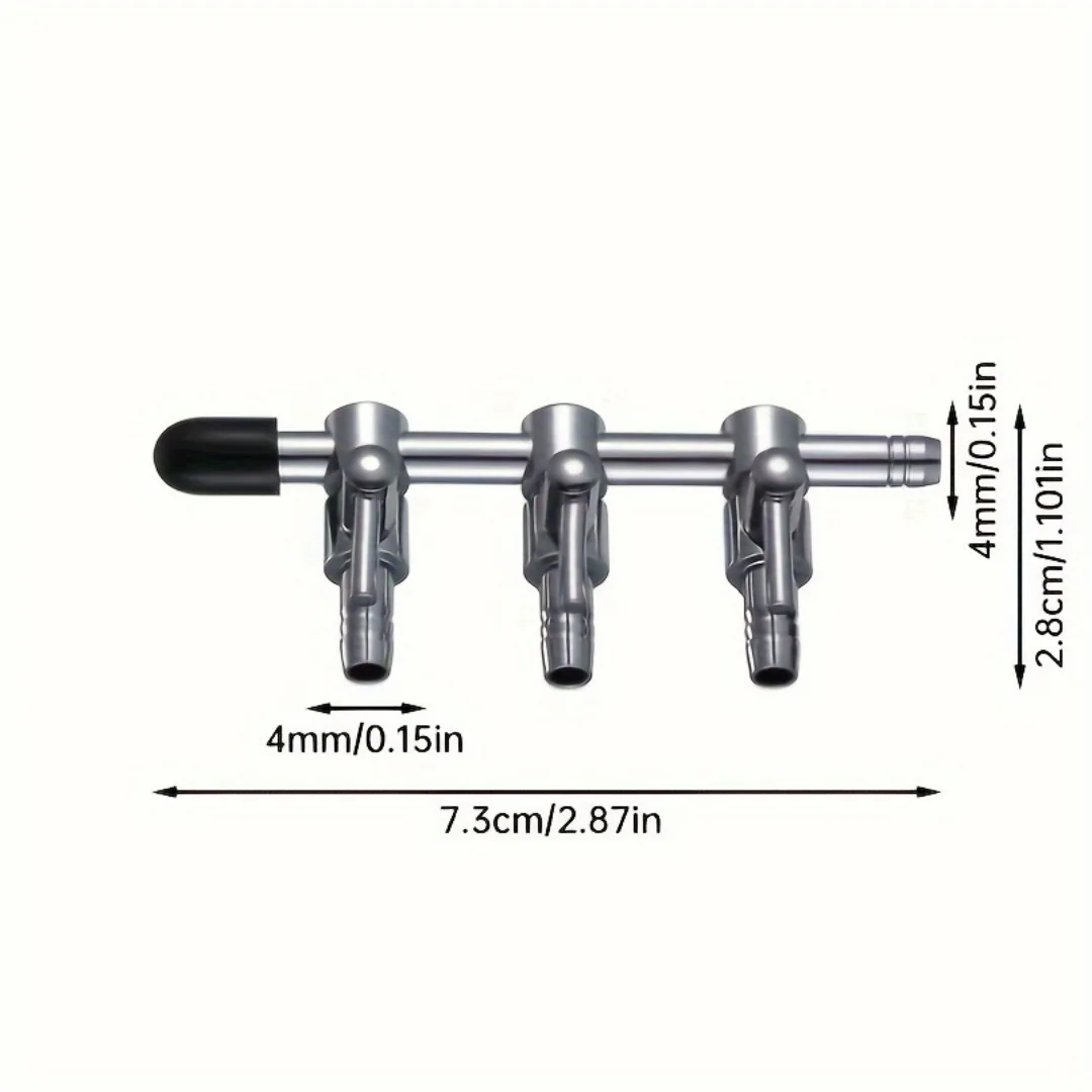 thumbnail image 2 of TAODAN 2PCS 2-Way Aquarium Metal Gang Manifold Air Line Control 2 of 9
