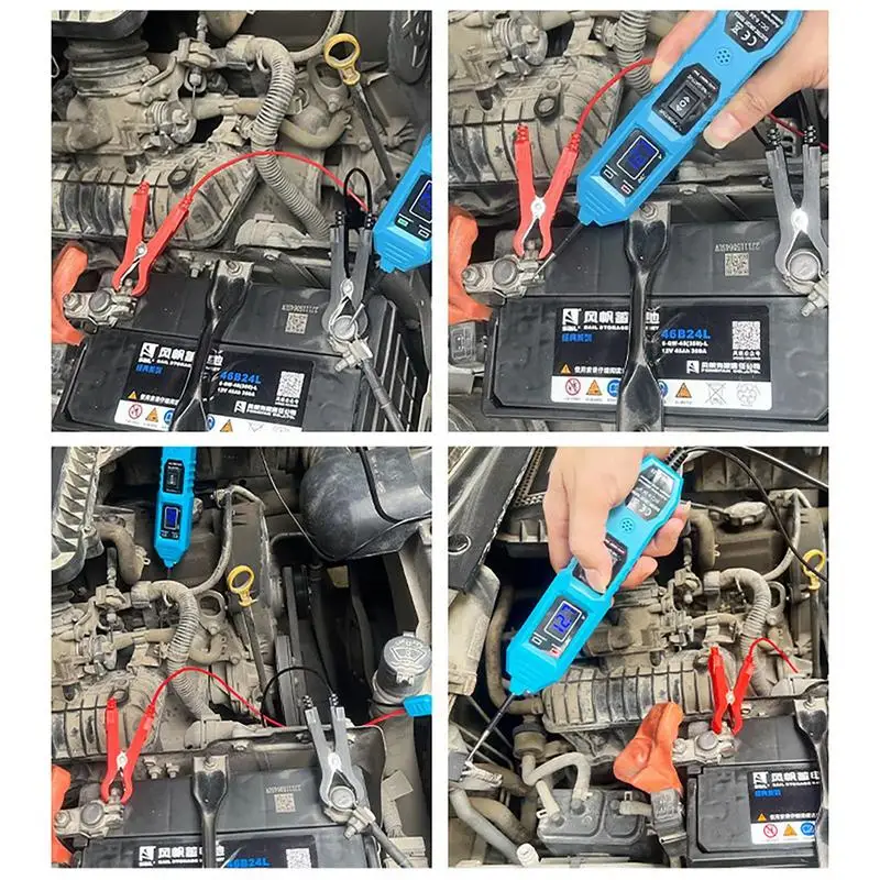 전압계 LCD 회로 테스터 테스트 조명, 3.5-36V DC 배터리 전원 감지기, 양방향 휴대용 LED 퓨즈 테스터