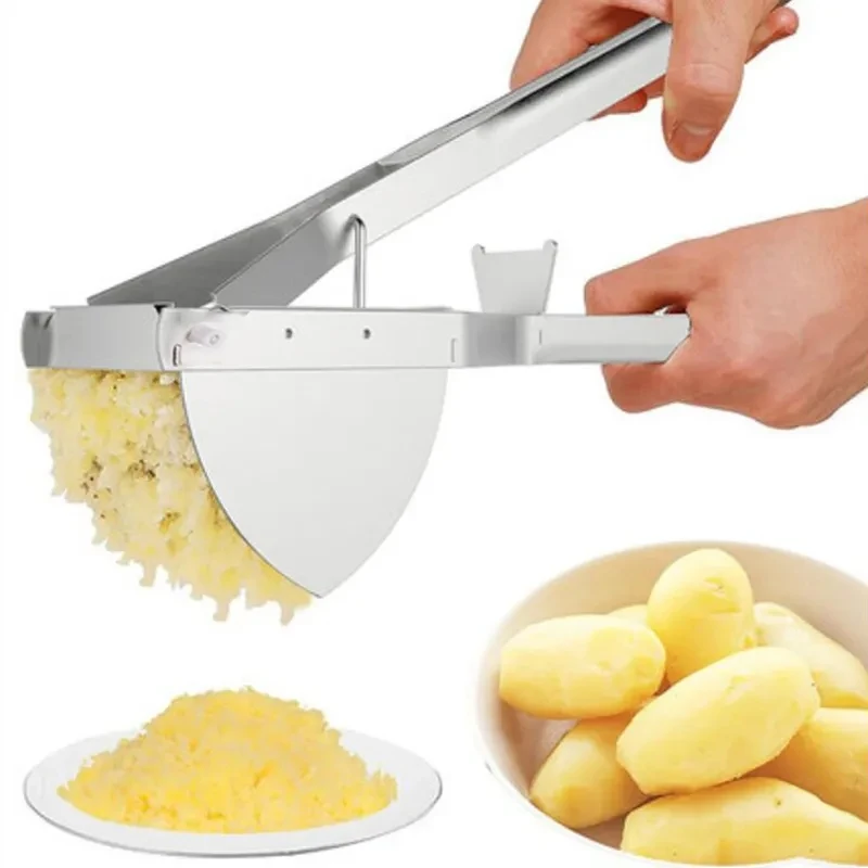 Holaroom Manual Potato Presser Stainless Steel Potato Masher Multifunction Mash Pumpkin Mashed Making Tool Kitchen potato masher
