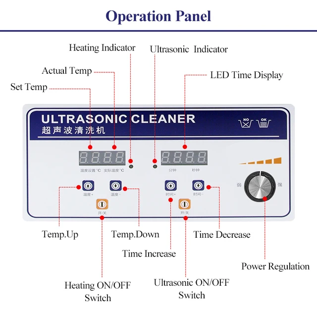 10L 40KHz Power Analog Adjust PCB Ultrasonic Cleaner Machine Sonic Cleaning Washer for Optical Lens Lab Beaker Watch Glasses 2