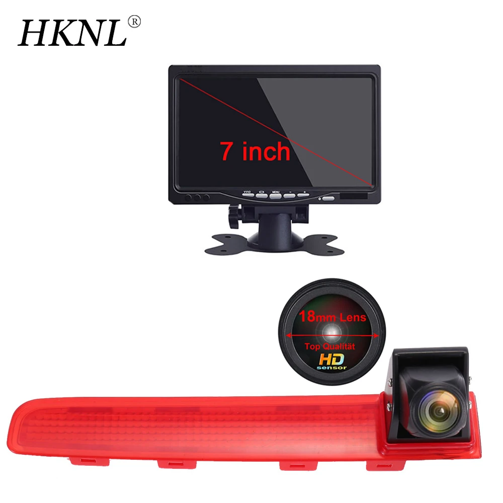 Hknl Hd Lens Car Reverse Camera + 7 "Monitor Per Vw T5 Multivan T6 Caravelle Transporter Mpv Suv Bus Kombi Muslimimpermeabile