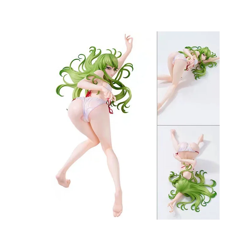 

28cm Anime Code Geass Lelouch Of The Rebellion C.C. Sexy Swimsuit Girl PVC Action Figure Adult Collection Doll Model Toys Gift