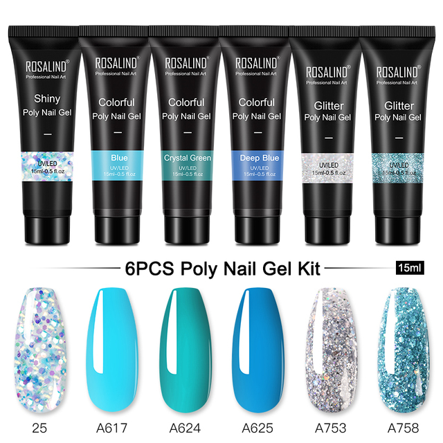 Poly Nail Gel Set For Nails Extension 15ml Gel Polish Semi Permanent Vernish Base Top Coat Gel Varnish Gel Nail Polish