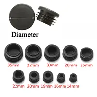 16pcs Plastic Round Inner Plug For Steel pipe End Blanking Caps Anti Slip Alloy ladder chair leg Cover Furniture Protector Pads 5