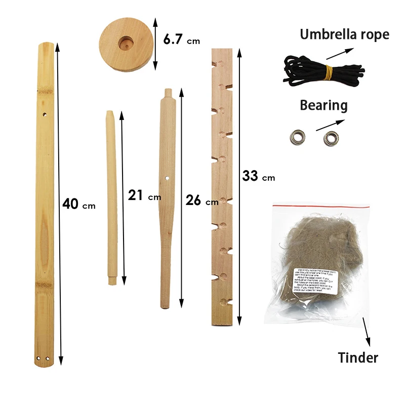 Bow Drill Friction Fire Starter Survival Kit 5