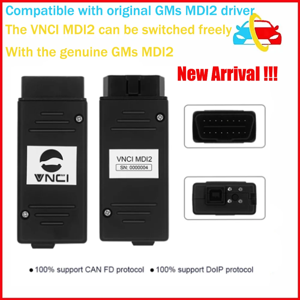 

2023 New VNCI MDI2 Diagnostic Interface For G-Ms Te-ch2 Supports CANFD And DoIP Protocol And Techline Connect SPS2