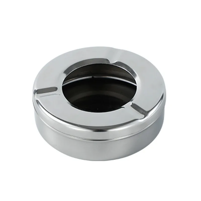 Round Stainless Steel Cigarette Ashtray Lid Smoking Accessories cigarettes ashtray stainless steel ashtray metal ashtray