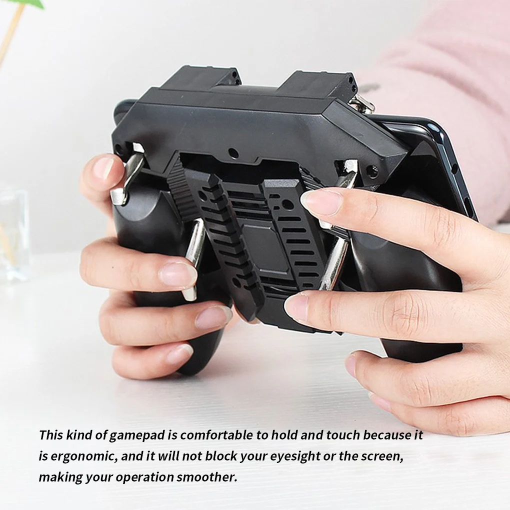 

PUBG Controller AK77 Six Finger Gamepad For iPhone Android PUBG Mobile Controller L1 R1 Shooter Triggers Fire Joystick Game pad