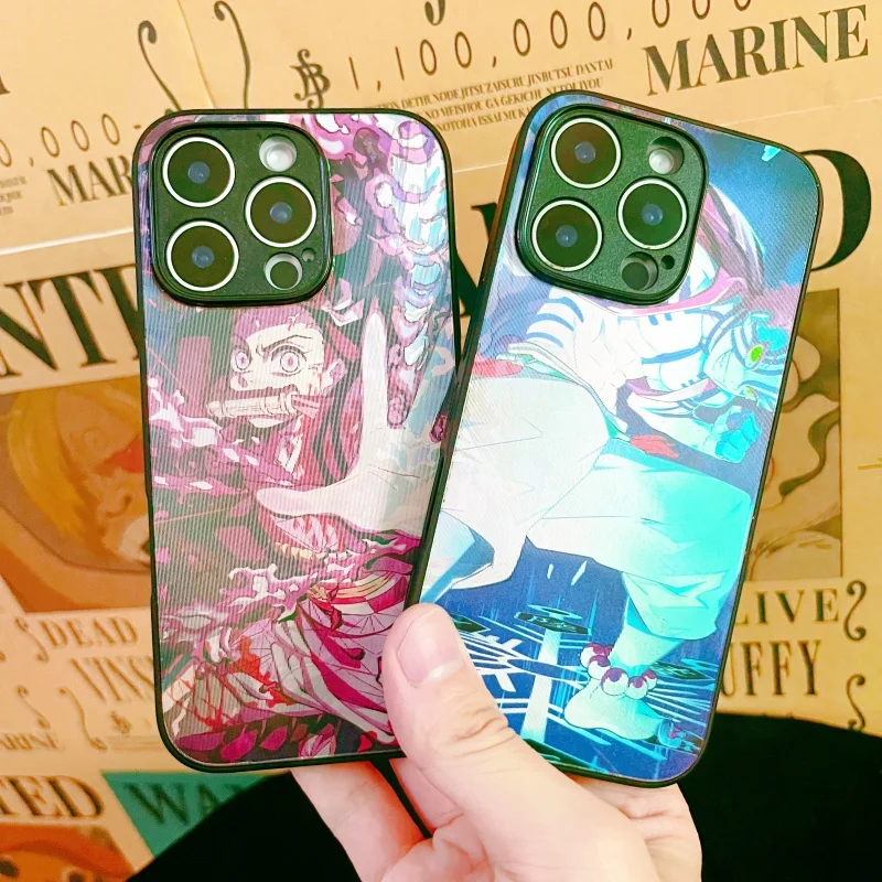Demon Slayer 3D Phone Case – Kyojuro, Akaza & Tanjiro iPhone 11–16 Pro Max