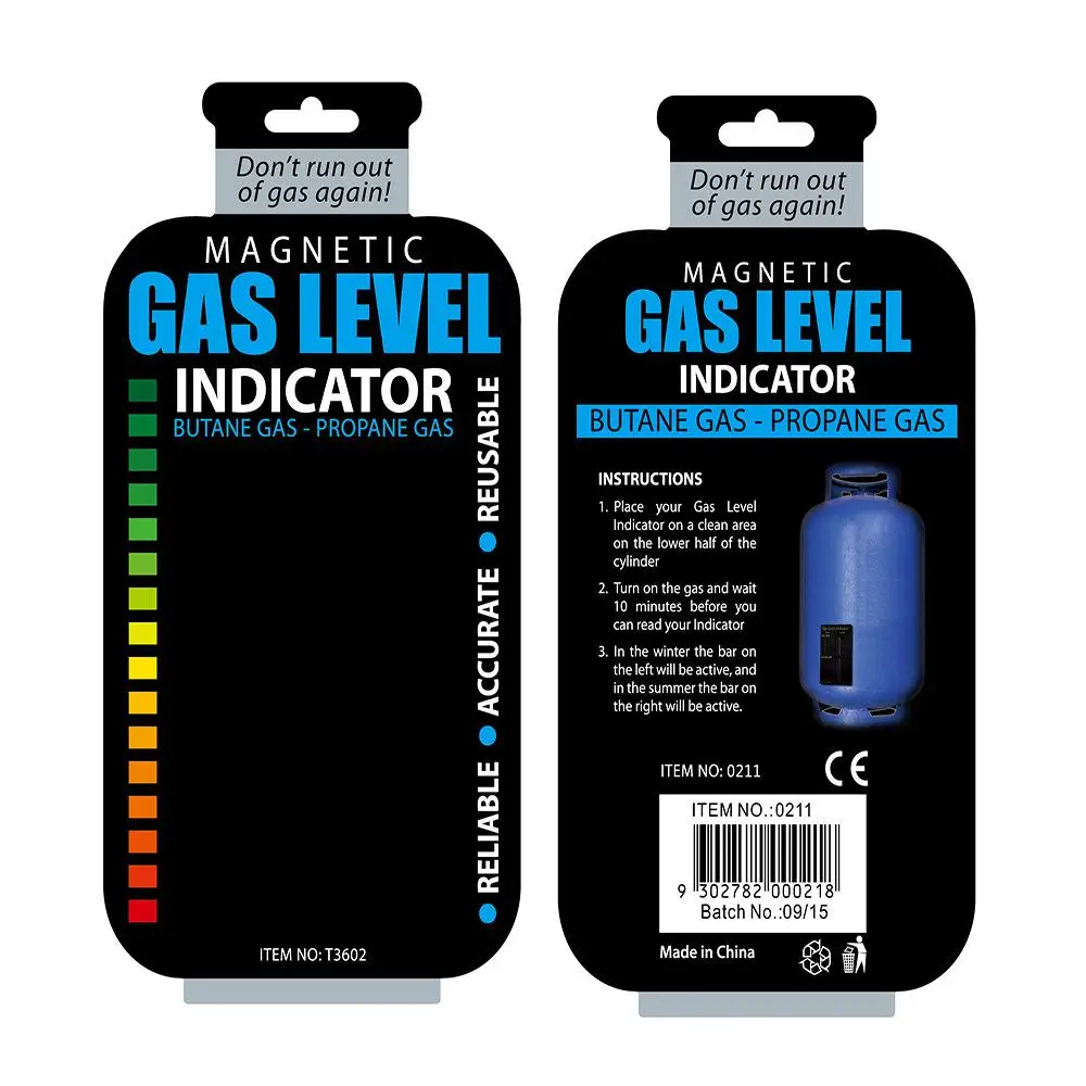 Gas Tank Level Indicator Gas Level Indicator Propane Butane LPG Fuel Gas Tank Level Indicator Magnetic Gauge Caravan Bottle Temperature Measuring Stick