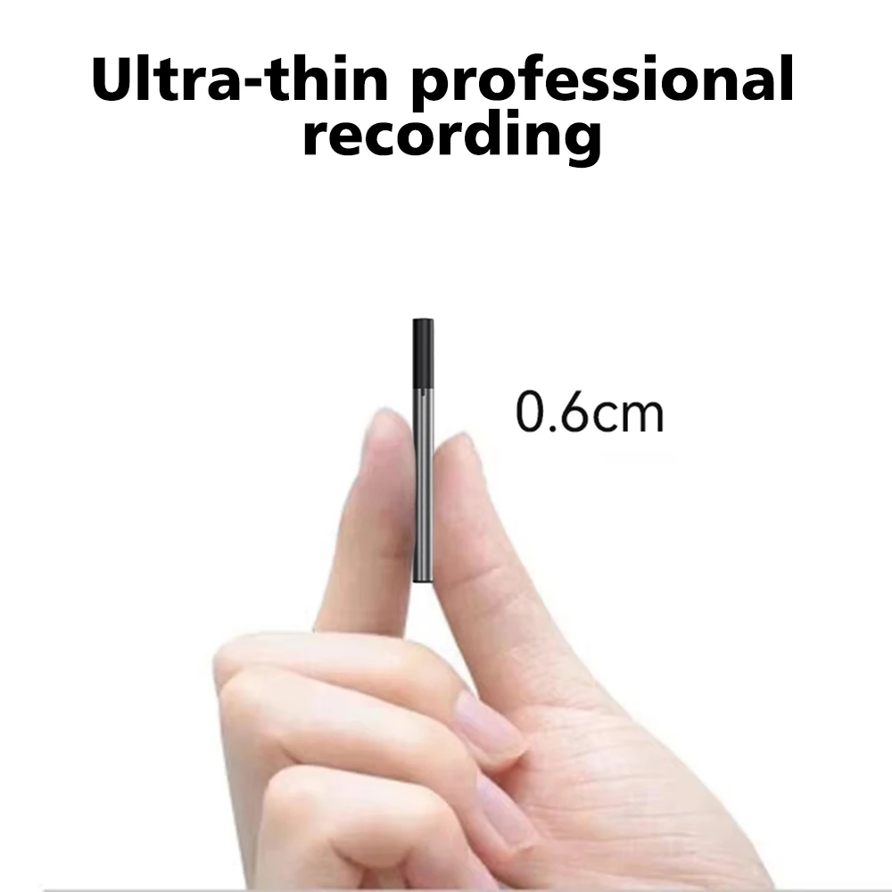 Ultra Thin Mini Digital Voice Recorder Professional Dictaphone Voice Activated Noise Reduction Audio Recording WAV MP3 Player