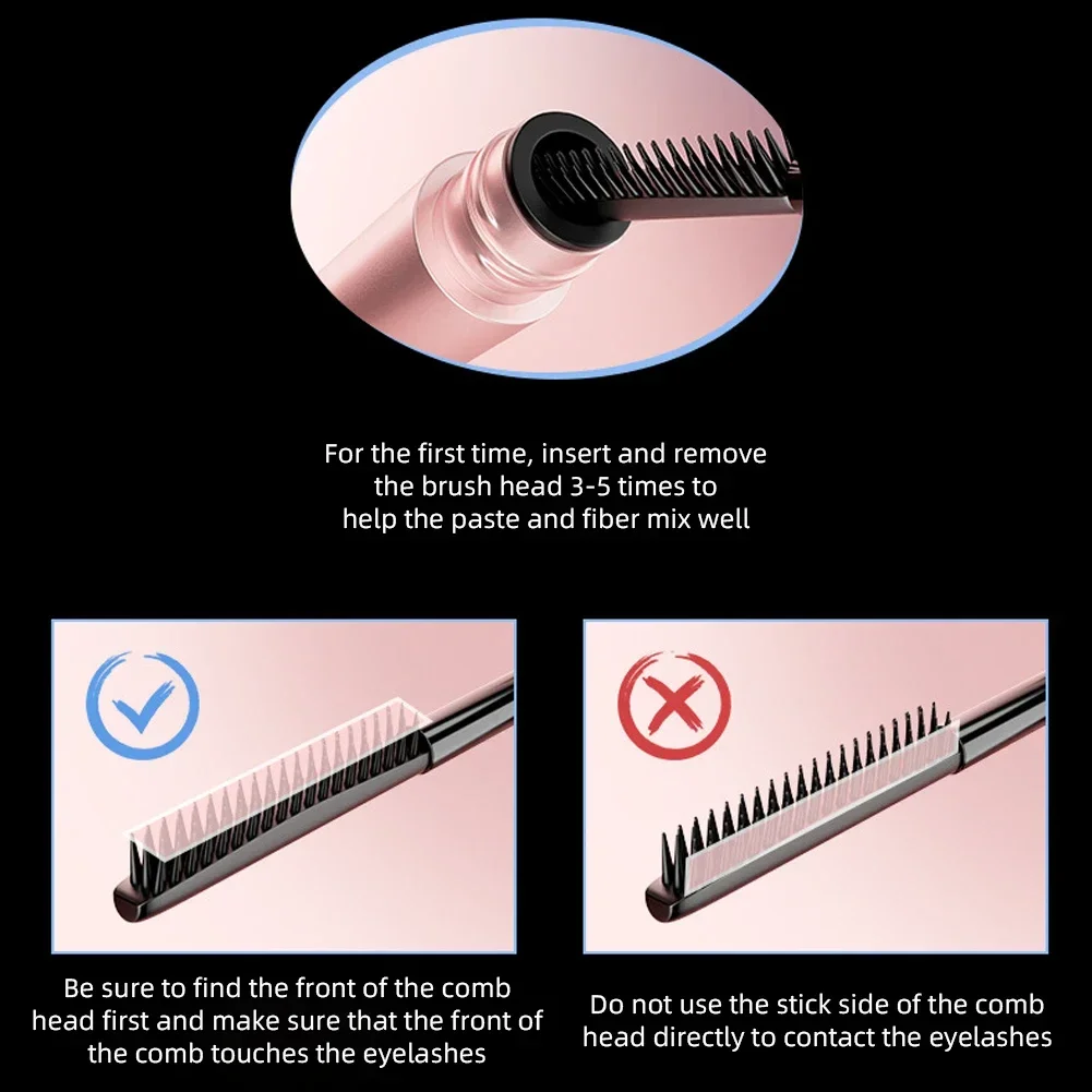 Black Waterproof Mascara For Lengthening And Volume Lashes_voghion.com