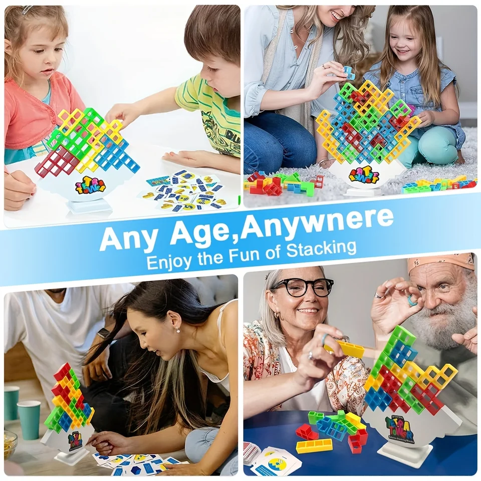 3D Tetra Tower Balance Stacking Toys Building Blocks Gioco Da Tavolo Per Bambini Adult Perfect Family Game Party Team Building Games Toy - Foto 6