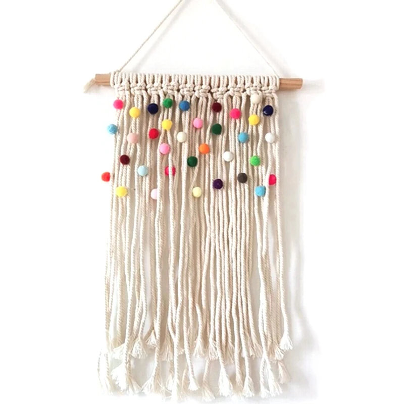Colorful Macrame Tapestry Holiday Wall Nursery Decor Kids Room Hanging Dec X6T8