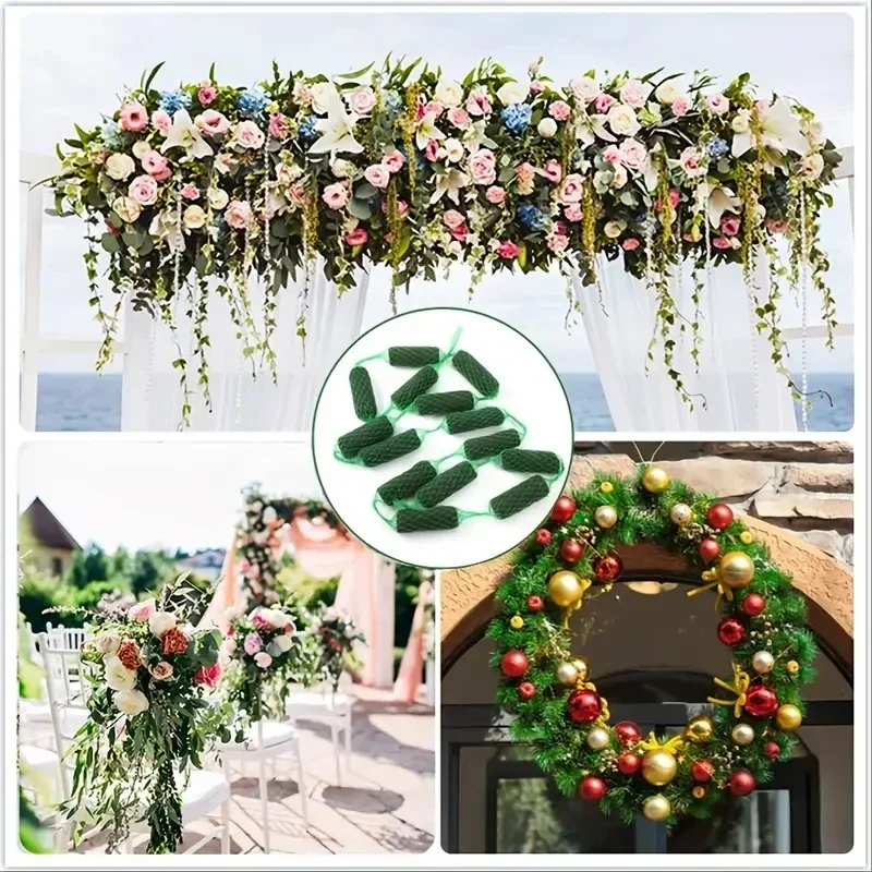 14/28Pcs Wedding Garland Oasis Floral Arch Foam Blocks Fresh Cut Foams Base Garden Florist DIY Flower Arrangement Foams Mud Base