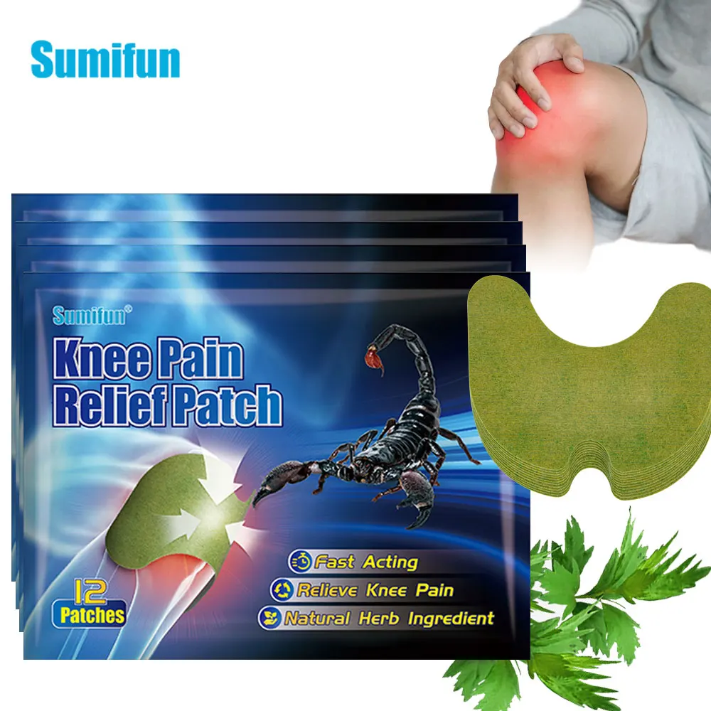 

12-60Pcs Sumifun Knee Arthritis Plaster Wormwood Muscle Joints Shoulder Lumbar Knee Pain Analgesic Patch Chinese Medicine