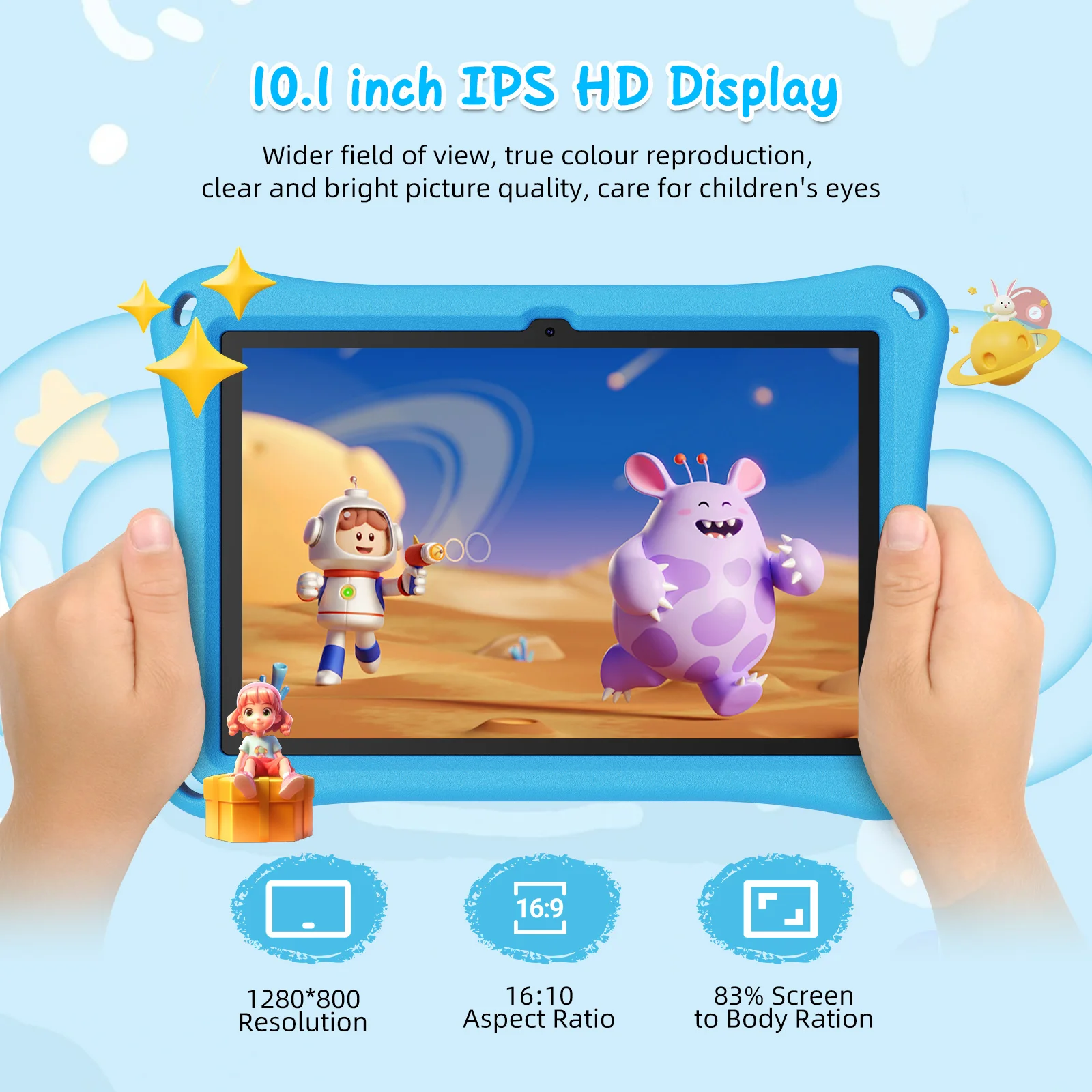 XGODY Kids Tablet Android Pc 10.1 Inch Kids Learning Education Tablets Children's Gift 4+8GB RAM 128GB ROM 4core 7000mAh WiFi 5