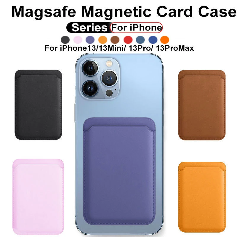 Mag Adsorption Safe Wallet Solt For iPhone13 12 Pro Max 12 Mini Macsafe Case Leather Magnetic Card Holder Ultra Thin Phone Cover iphone 12 mini leather case