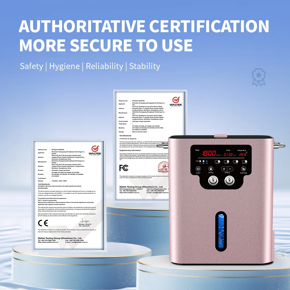 Suyzeko H2 Inhaler&Hydrogen Water Generator 1800ML Hydrogen Inhalation Machine for Deep Relaxation Therapy Home Care&Beauty 1