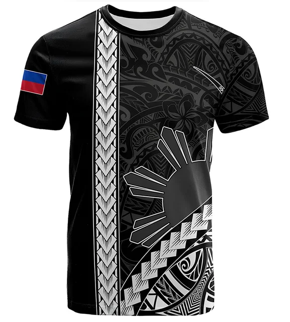 New 3D The Flag Of Philippines Printed T Shirt The Philippines Coat Of Arms Spiritual Totem Graphic T-shirts For Men Vintage Top 4