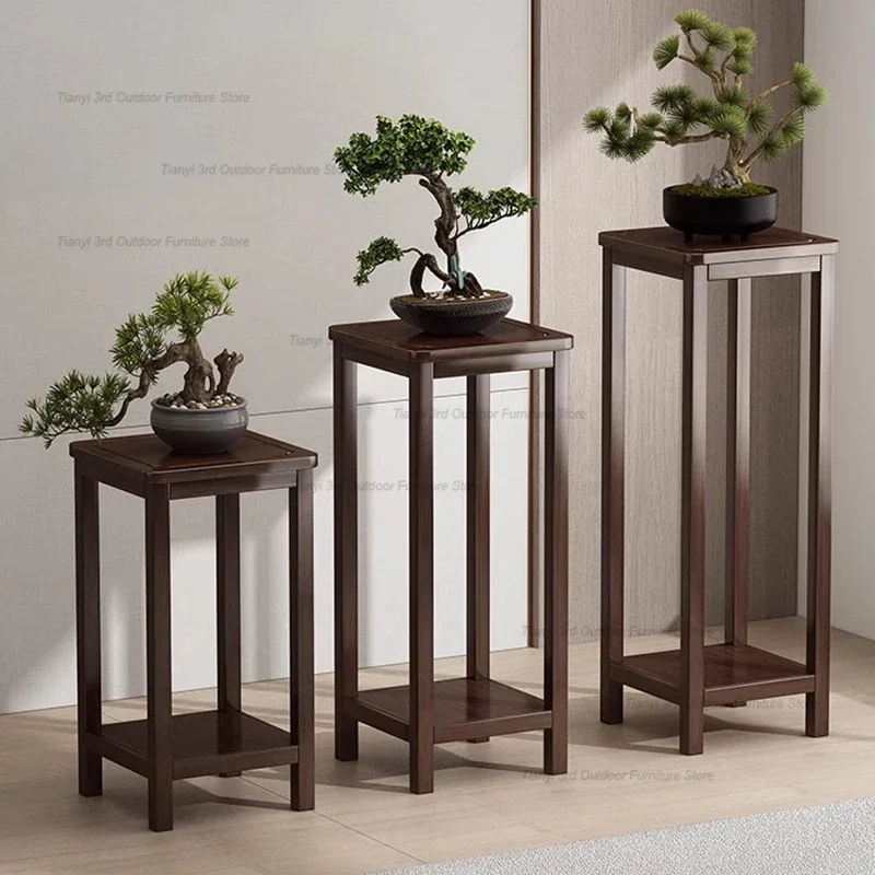 Wood Flower Shelf Plant Shelves Living Room Pots Indoor Multilayer Plant Shelves Outdoor Garden Furniture Porte-plantes FYPS