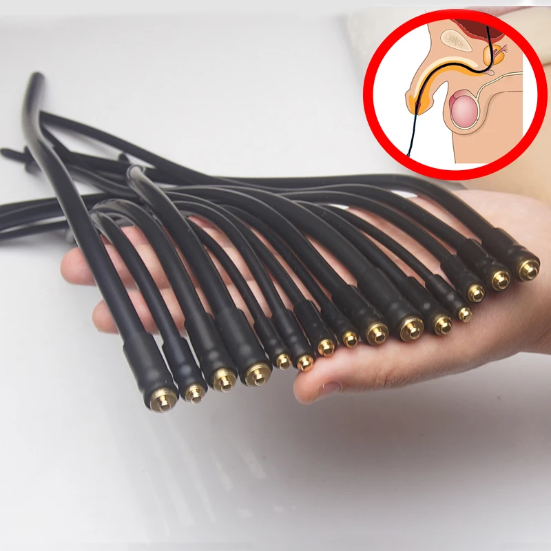 Electro Stimulation Penis Plug Insert Urethra Catheters Estim Urethral Sounding Extender Dilation Electric Sex Dilator Men silicone urethral dilator urethral dilator
