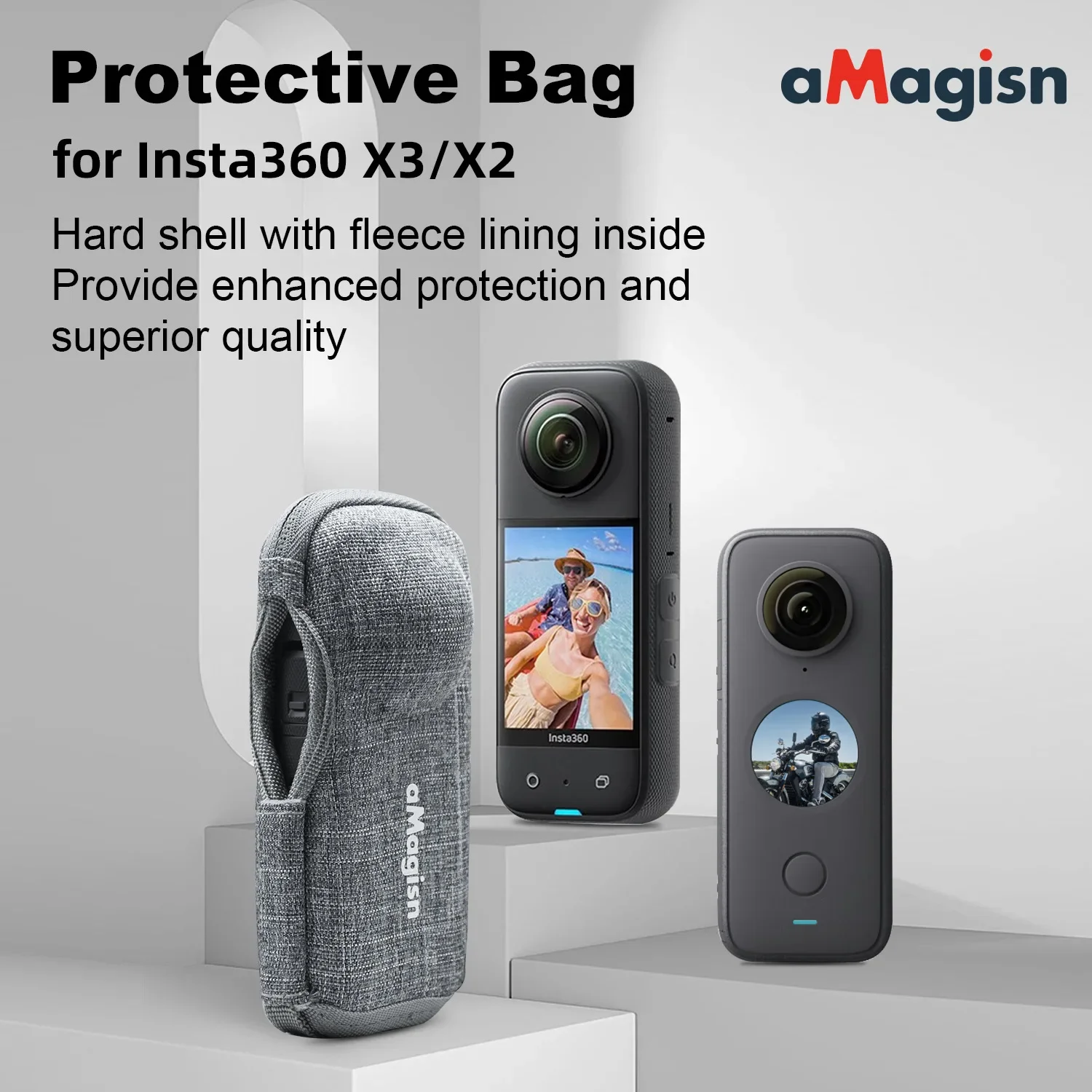 

aMagisn For Insta360 X3 X2 Camera portability body bag mini Storage Bag Accessories Protective Organizer Carrying case