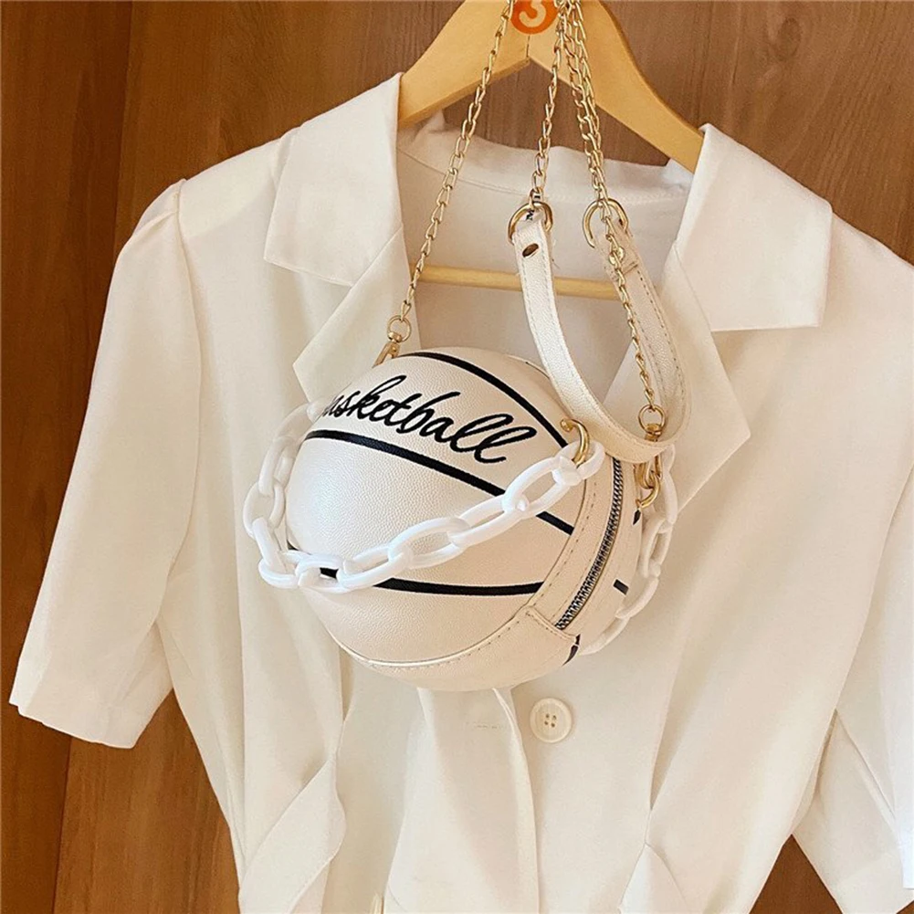 Fashion Round Basketball Shaped Womens Shoulder Bag Leather Girls Chain  Handbags for Women Fashionable Decoration for Teenager - AliExpress