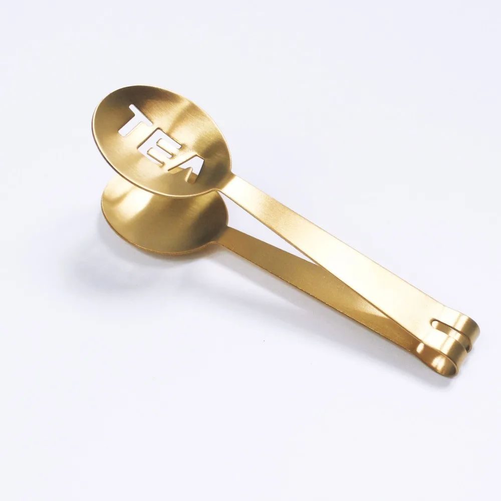 High Quality Stainless Steel Tea Bag Clip Strainer Durable Tea Spoon Round Easy To Clean Bag Squeezer Accessories Tool
