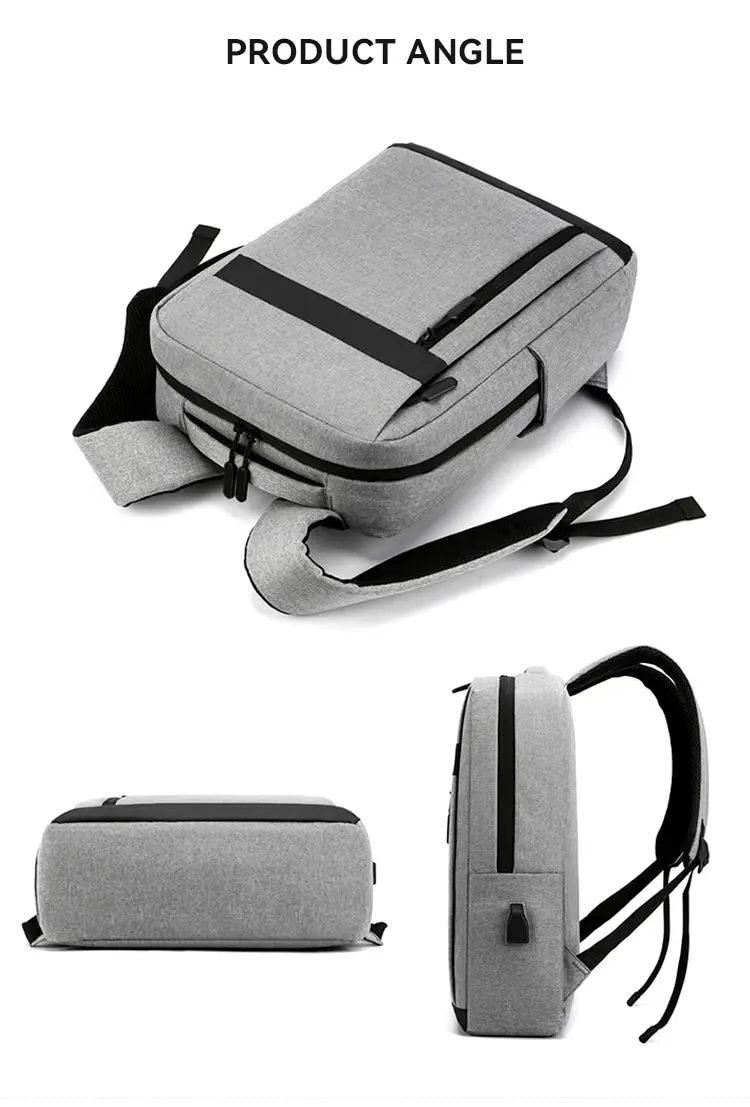 Shoulders Bag Nylon Backpack Waterproof Solid Zipper Soft Belt Business Polyester Backpacks Print LOGO