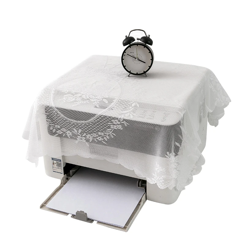 European Style Dust Covers White Color Flower Microwave Oven Covers Tablecloth Household Dust Protector Table Lamp Cover
