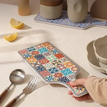 Tappetino isolante da tavolo Colazione Resistente al calore Tè pomeridiano Essiccazione Tavolo da ammollo Vassoio estetico alto 1