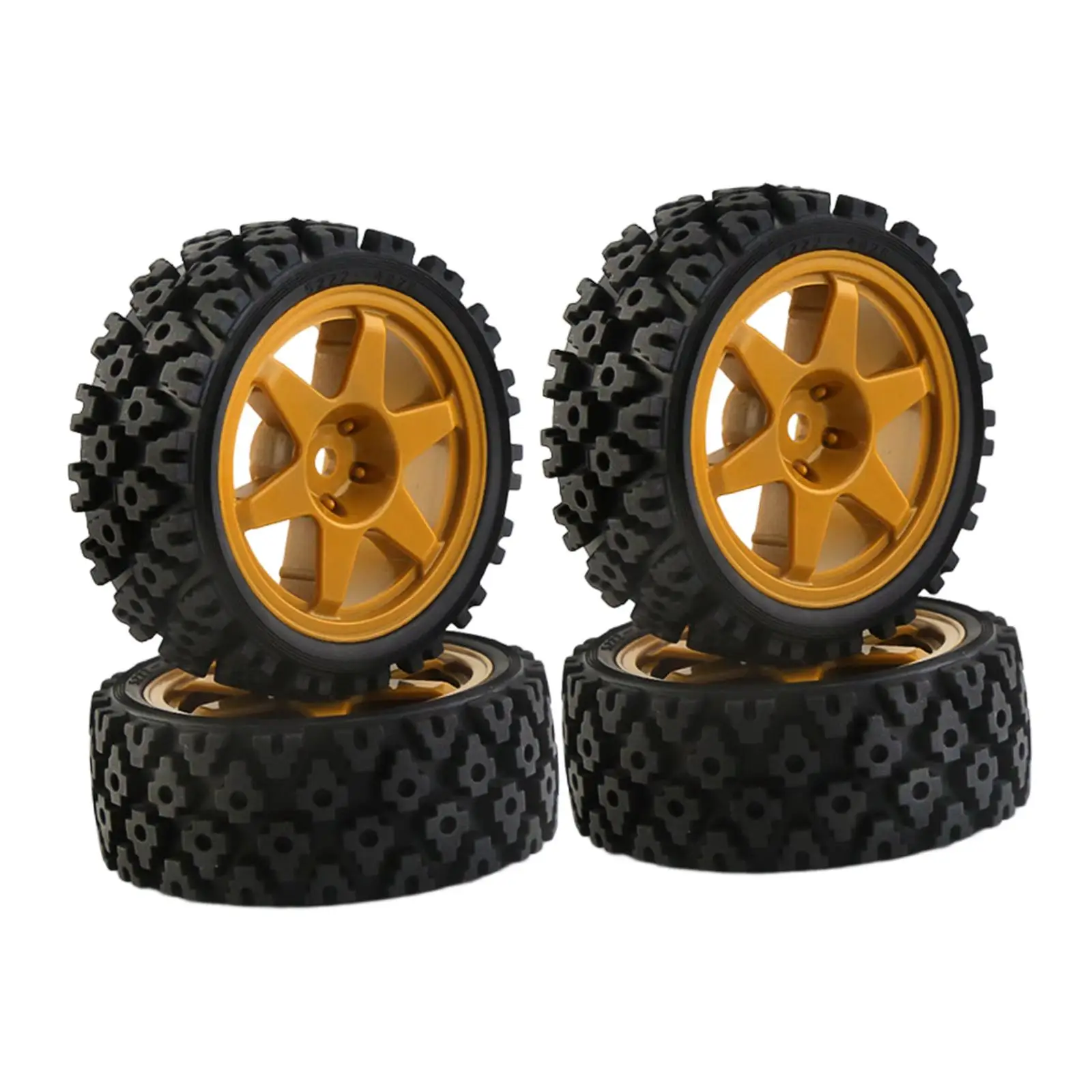 4 Pezzi Rc Truck Wheel Gomma Pneumatico Drifting Wheel Hub Tire Pneumatici Rc Per Tt01 Tt02 Xv-01 1/10 Rc Drifting Rally Accessori Per Auto