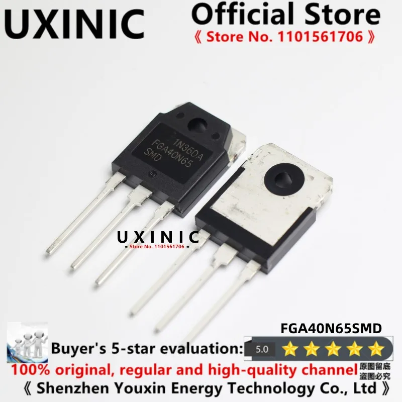 

UXINIC 100% новый импортный оригинальный сварочный аппарат FGA40N65SMD FGA40N65 TO-247 IGBT, часто используемый сварочный аппарат для труб 40 А 650 в