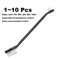 1~10 Pcs Car Double-head Detail Brush Hard Burrs Tire Wheel Brush Car Cleaning Crevice Brush Car Cleaning Tools 2