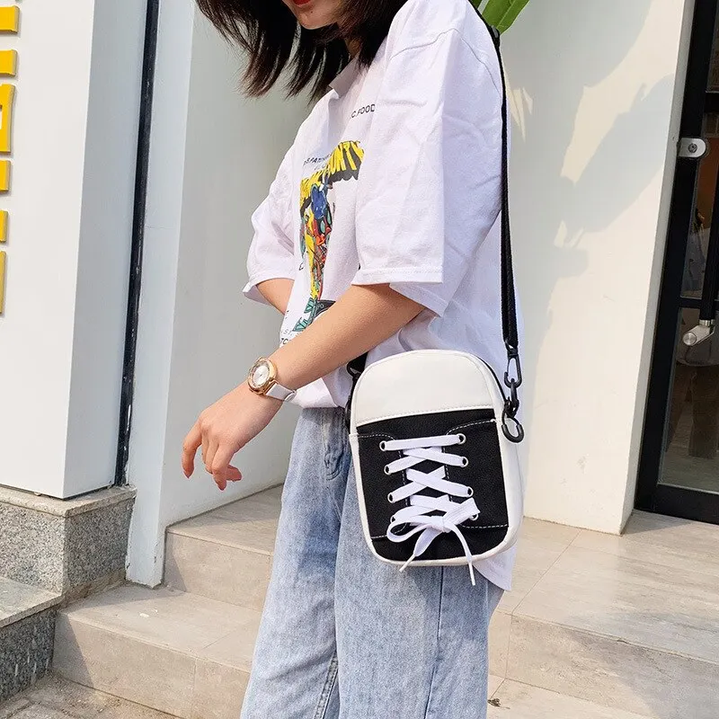 Women Bag Canvas Bag Fashion Creative Personality Shoes Shape Shoulder Crossbody Bag Female Funny Handbag and Purses - Image 2