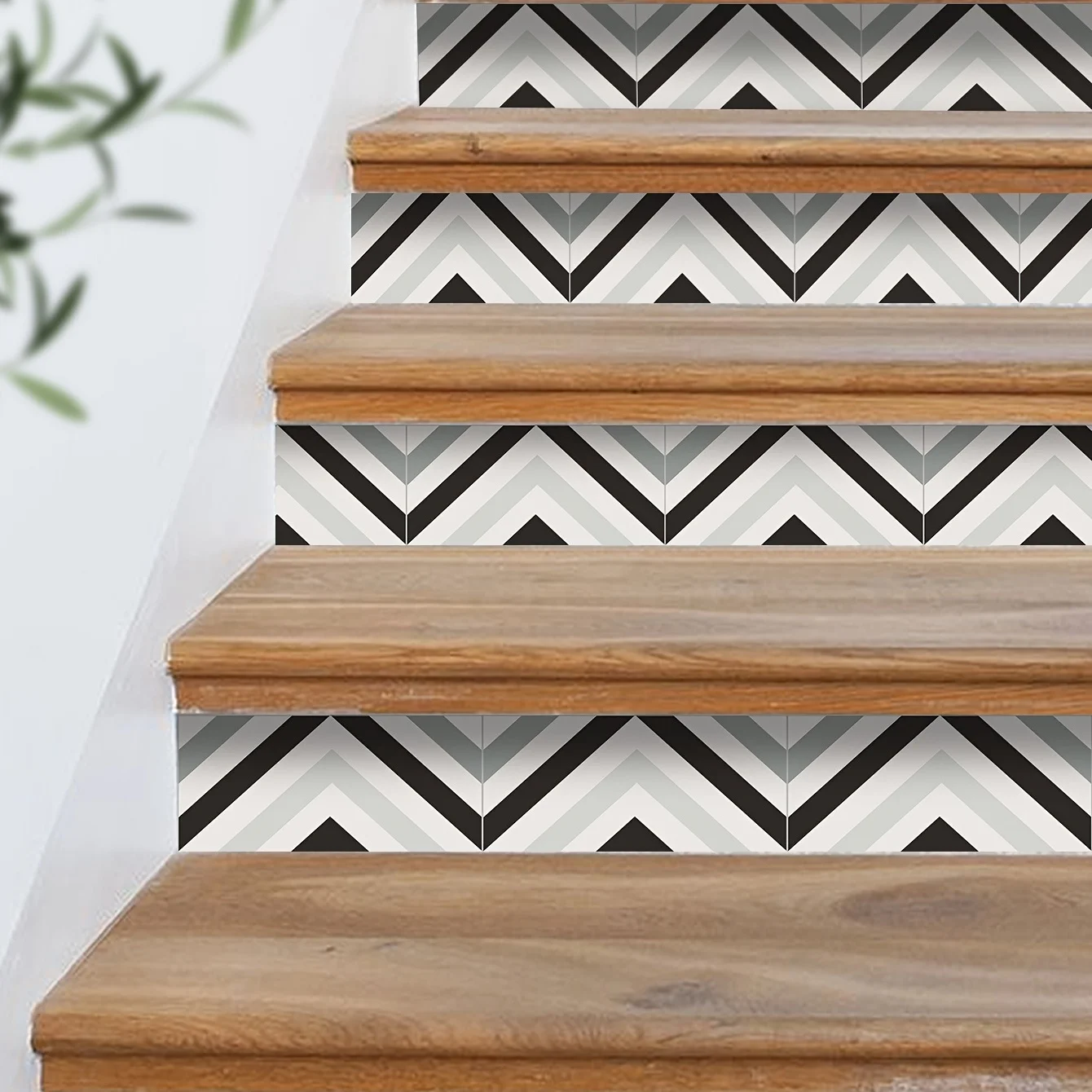 1 rolls of simple line printing pattern self-adhesive waterproof home decoration stair stickers waterproof moisture-proof stair