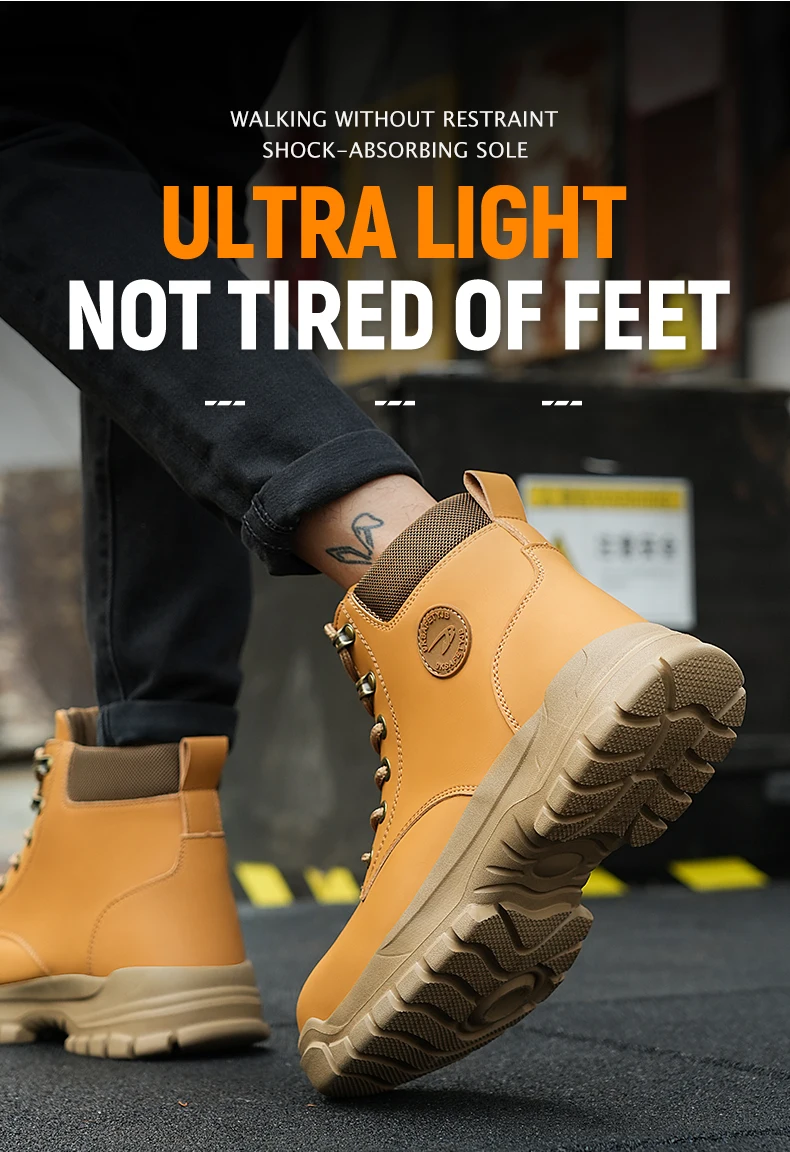 Waterproof Work Safety Shoes Men Boots Anti-smash Sneakers Steel Toe Electric Welding Boots Indestructible Male Footwear